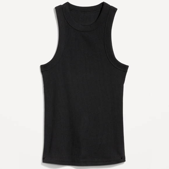 Old Navy Fitted Rib Knit Layering Tank Tops White Black Neutral - Picture 7 of 8